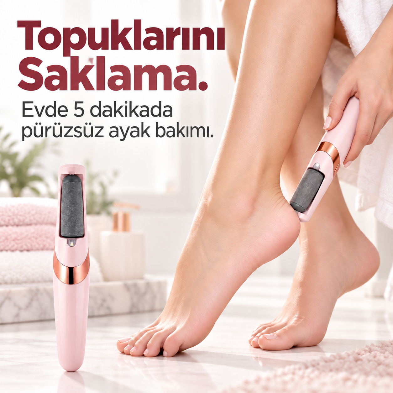 Pembe Glowfoot elektrikli ayak bakım cihazı