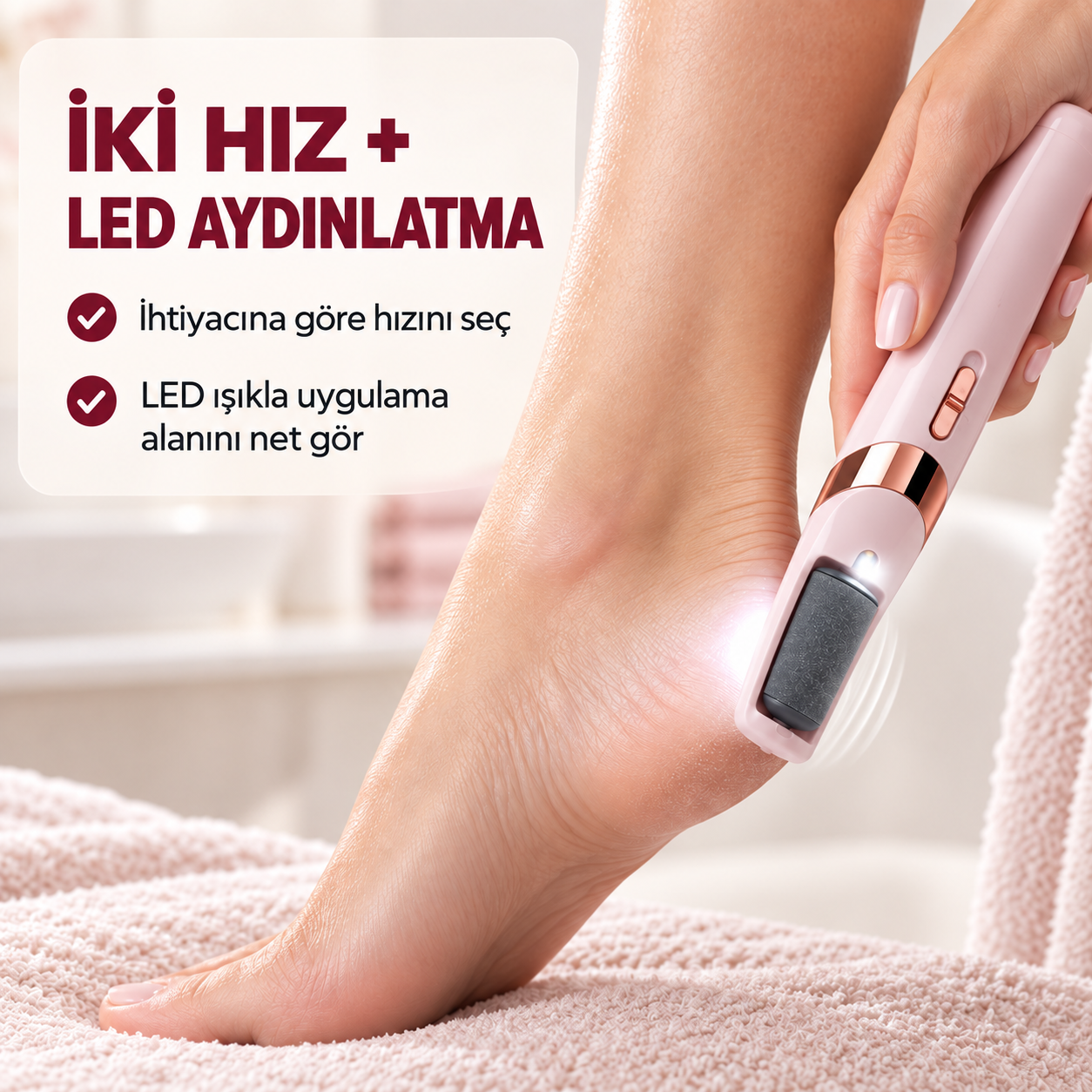 İki hız ve LED aydınlatma